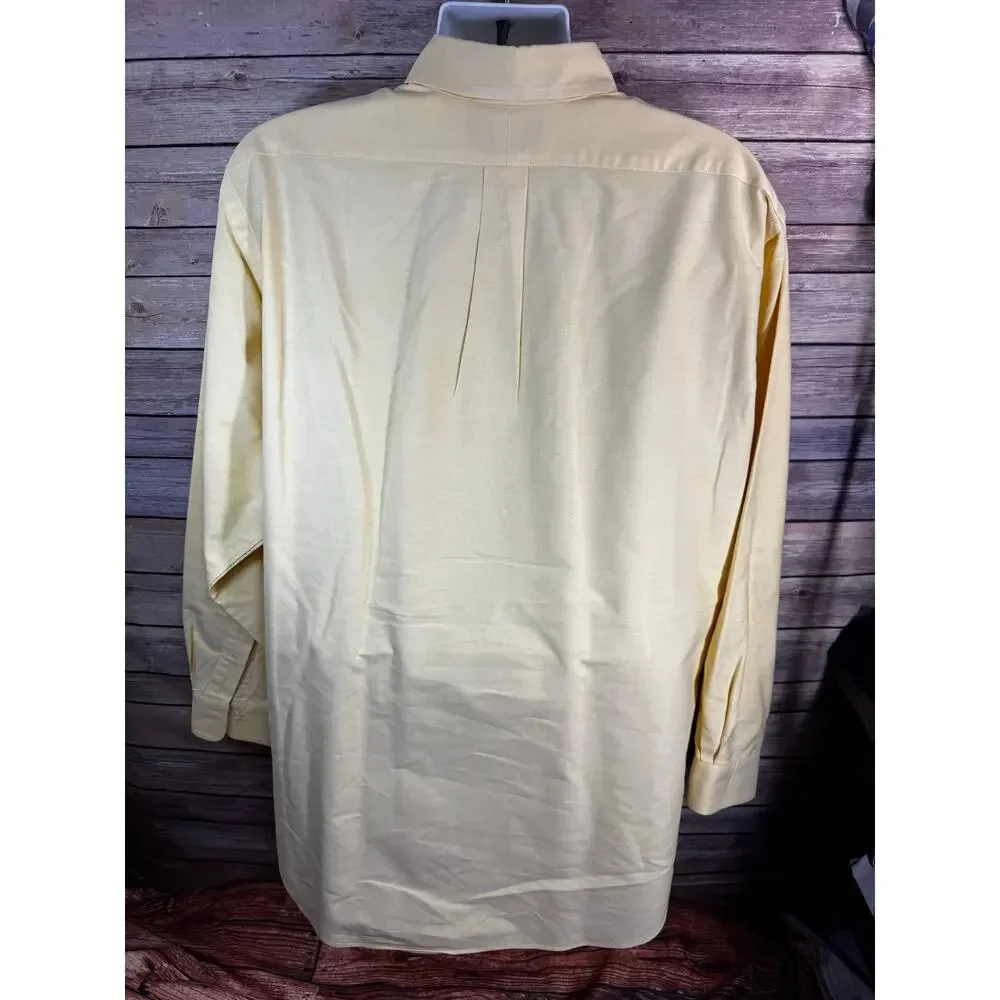 Polo Ralph Lauren Button Down Shirt size XL 17 1/2 -35 Yellow